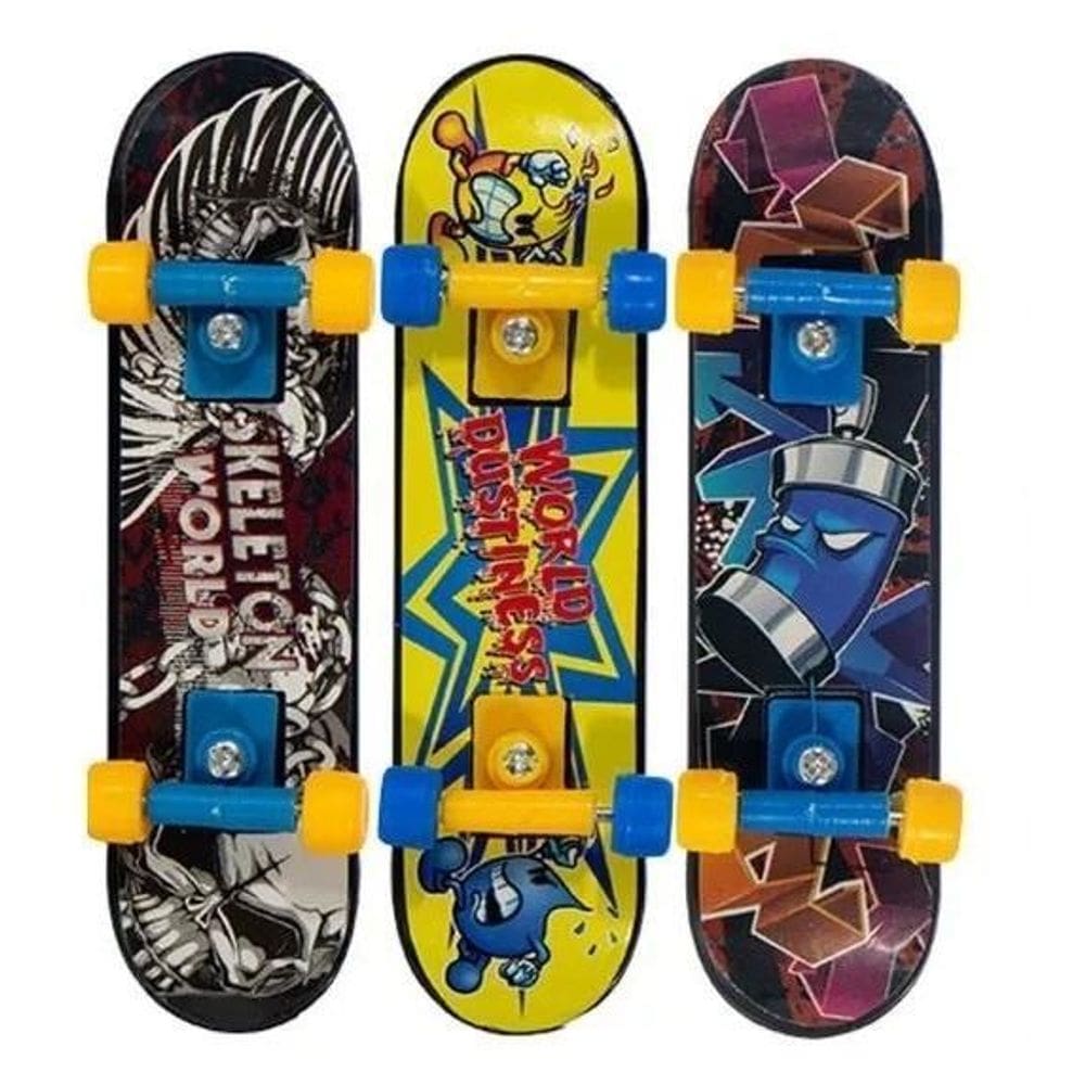 Kit 3 Skate De Dedo Miniatura Criança Brinquedo Art Brink