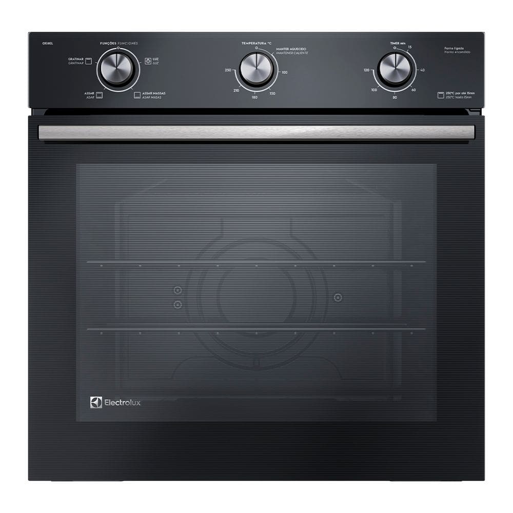 Forno de Embutir Elétrico Electrolux 80 Litros OE8EL Efficient Preto 220V