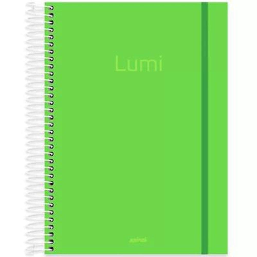 Material Escolar Caderno Cores Neon 10Matérias/160Folhas/Kit