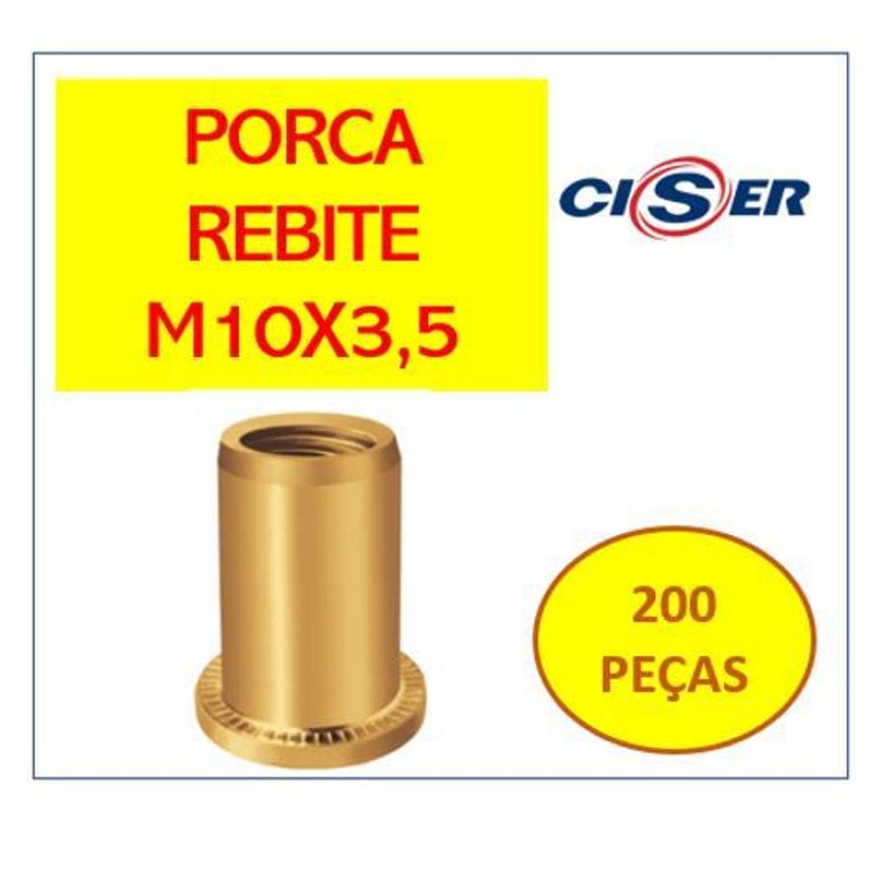 Rebite Rosca Interna Porca Rebite 3,5 H M10 - Easy Clinch