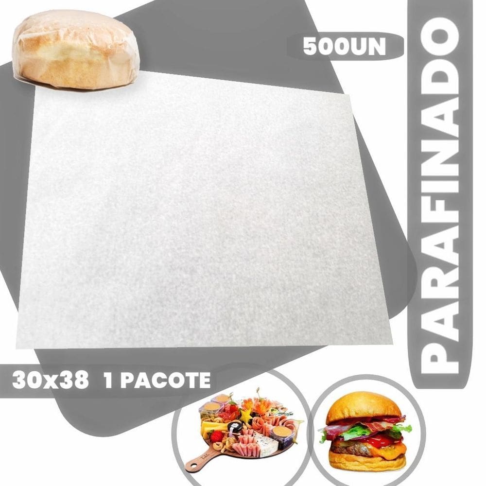 Papel Manteiga Embalar Segurar Hamburguer Branco Liso 30X38