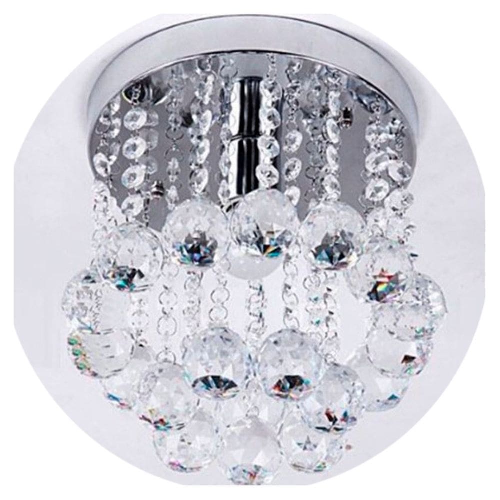 Lustre De Cristal Para Sala Legítimo Redondo 25 cm de Altura