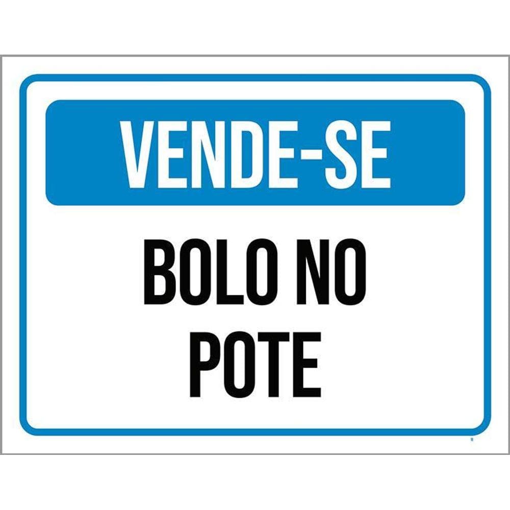 Kit 3 Placas Vende-Se Bolo Caseiro No Pote