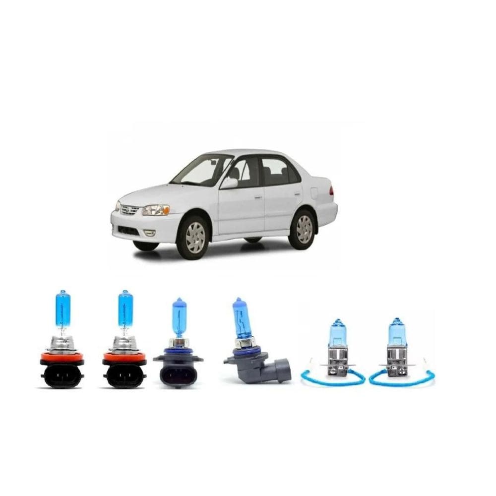 Kit Lâmpada Farol Hb4 Hb3 E H3 Toyota Corolla 1998 A 2002