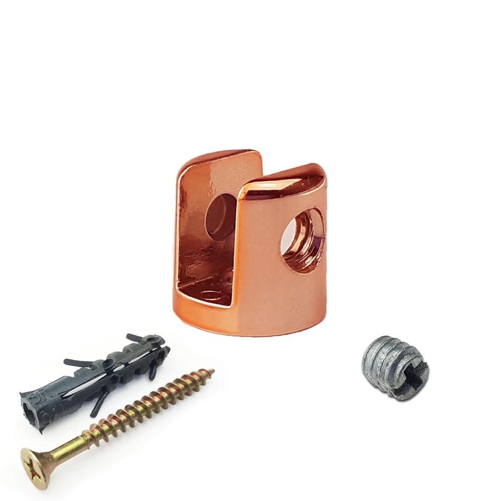 Kit 50 Suporte Fenda Para Vidro 8Mm