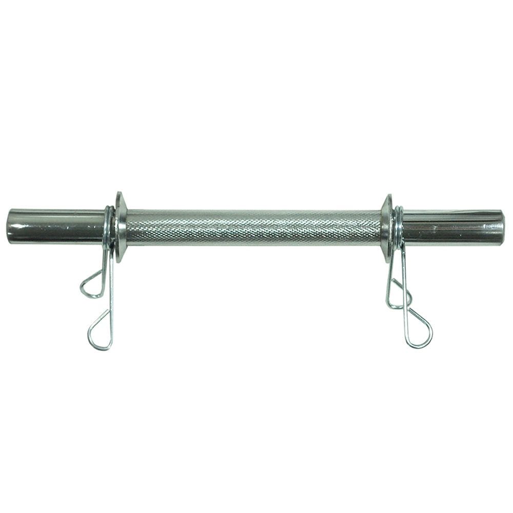 Barra Maciça 40 Cm Com Presilhas Cromada Poli Sports
