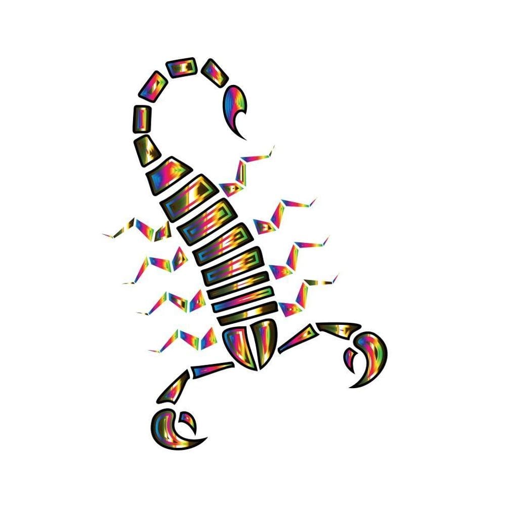 Cartela Tatuagem Temporária Escorpião Tribal