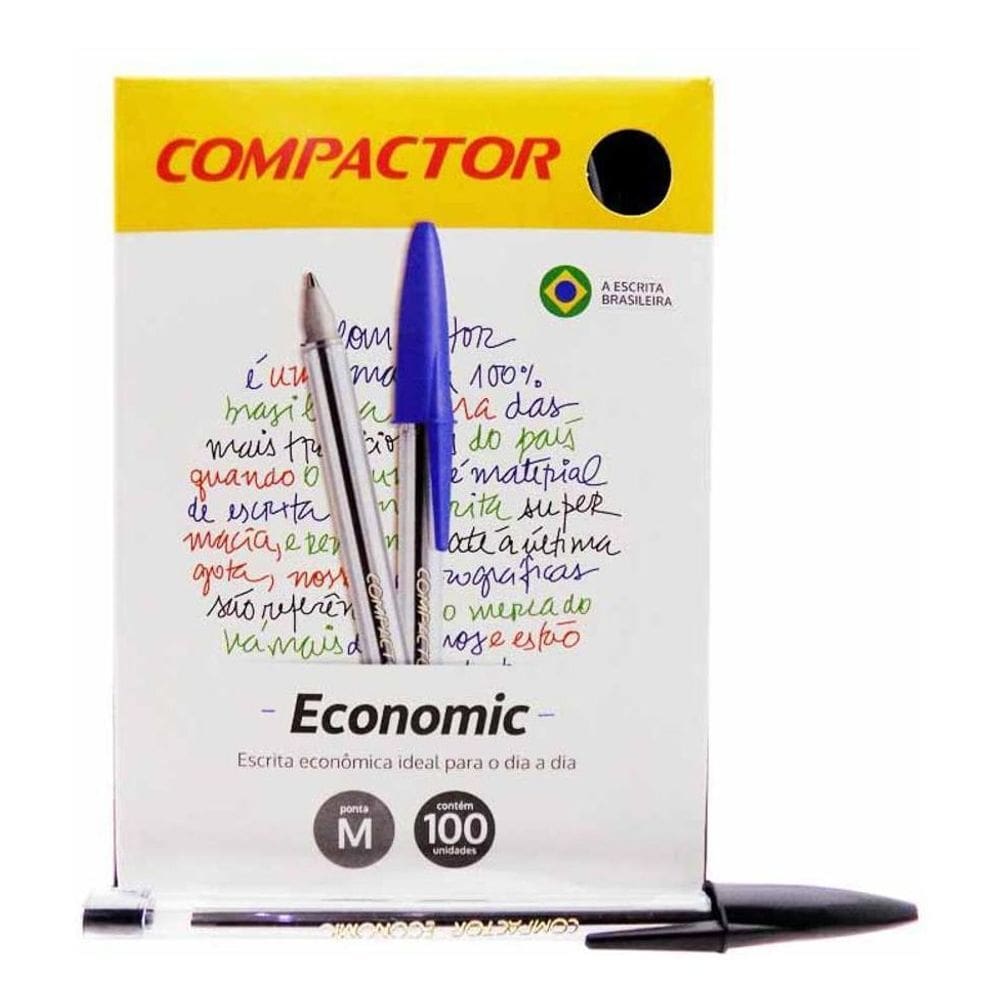Caneta Economic Preta Compactor