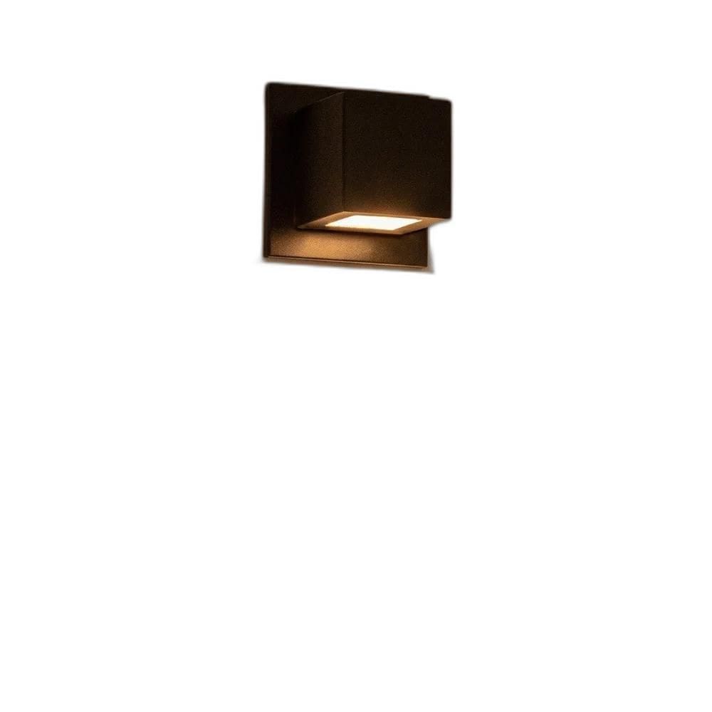 Arandela Cubo Led G9 1 Fach - Marrom 110V 220V - Branco Frio