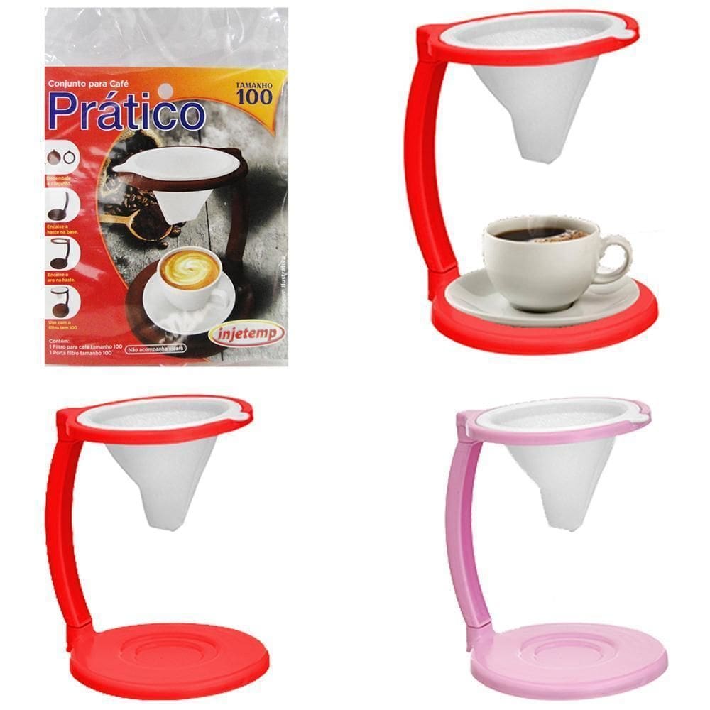 Coador Cafe 100 Plastico Sintetico Filtro Longa Vida Color