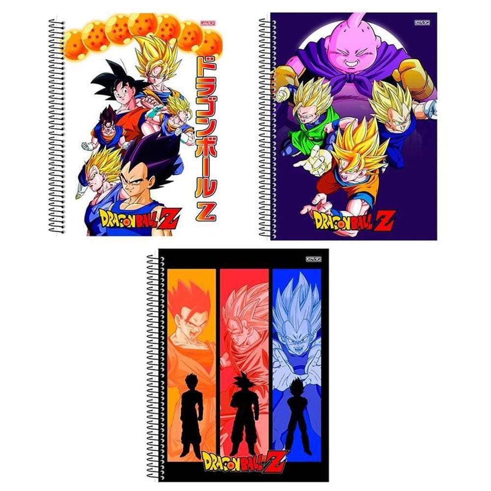 Caderno Univ Espiral Capa Dura Dragon Ball 80F 1 Matéria