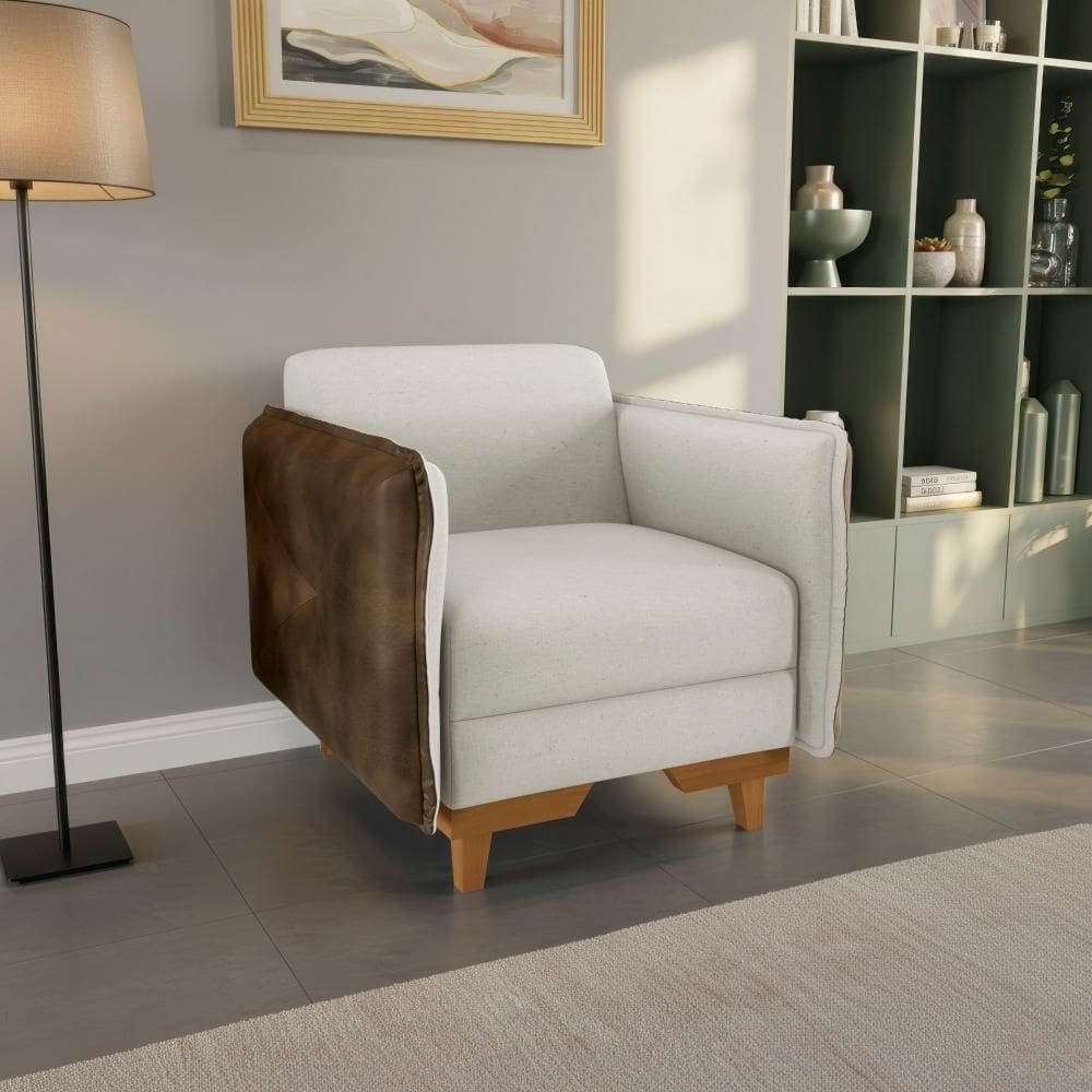 Poltrona Belinda Kappesberg Linho Caqui