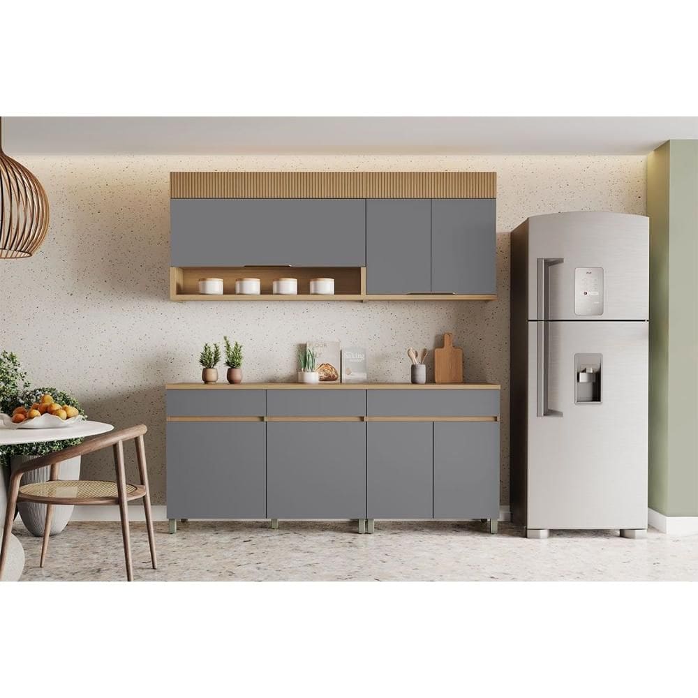 Kit Modulado Nesher Realeza 4 Peças CZ103 Carvalho/Titânio