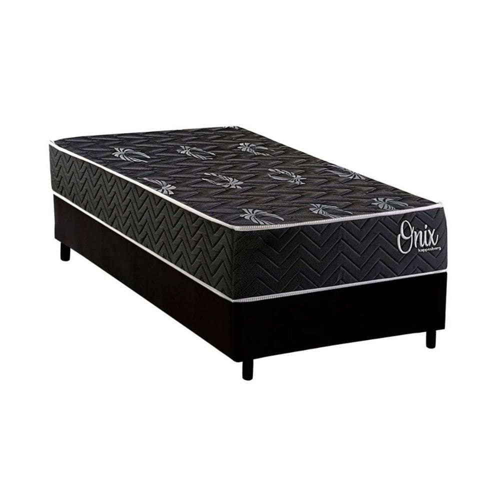 Cama Box NOVO + Colchão Anatômico Kappesberg D28 Onix + Base CRC Corano Black