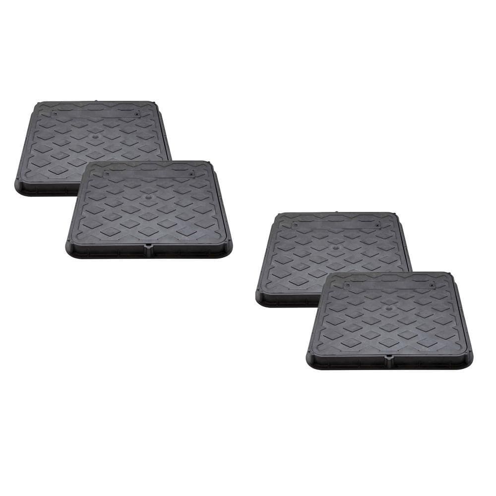 Kit 4 Tampa Pvc Para Gordura Esgoto Elétrica 40X40 Simples