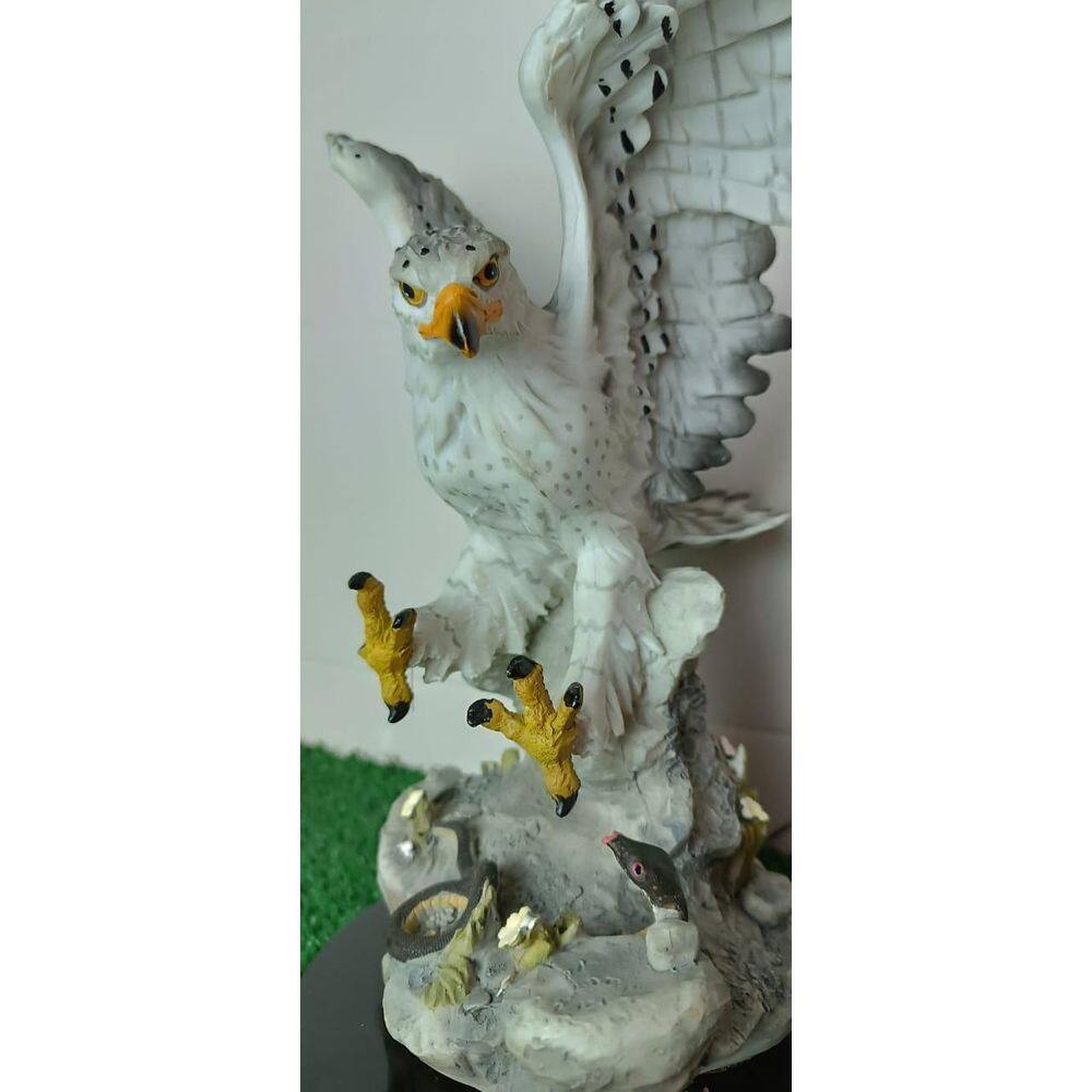 Enfeite Animal Aguia De Resina Grande Decorativo 29Cm