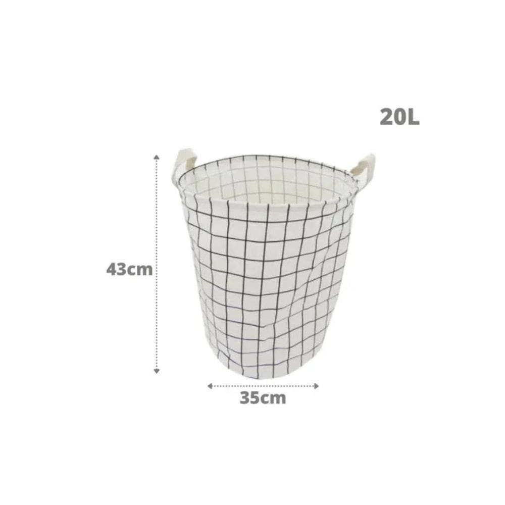 Cesto Organizador Dobrável Cor Off-White