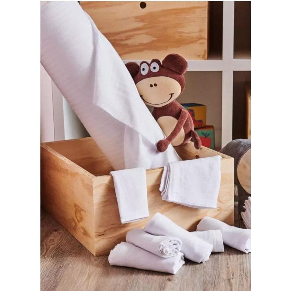 Tecido Fralda Quadriculada - 5 Metros - Premium