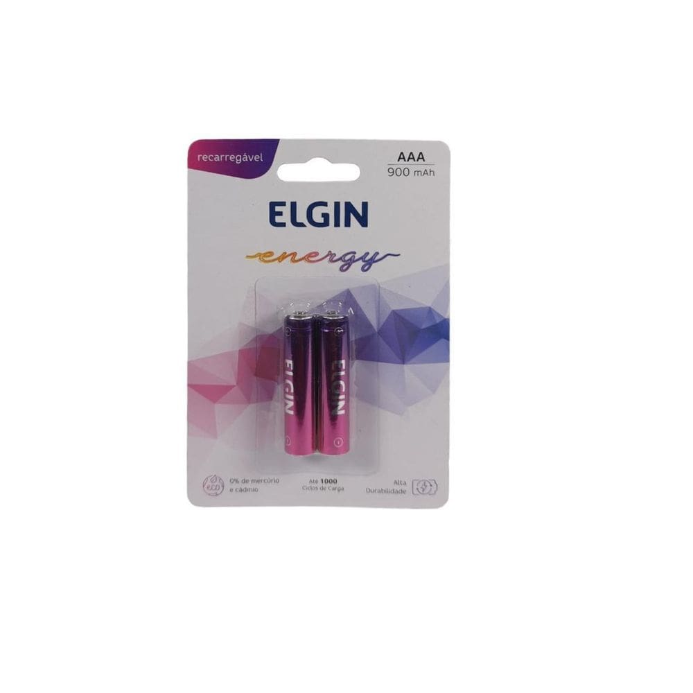 Pilha Recarregavel Aaa 900 Mah Com 2 Unidades Elgin