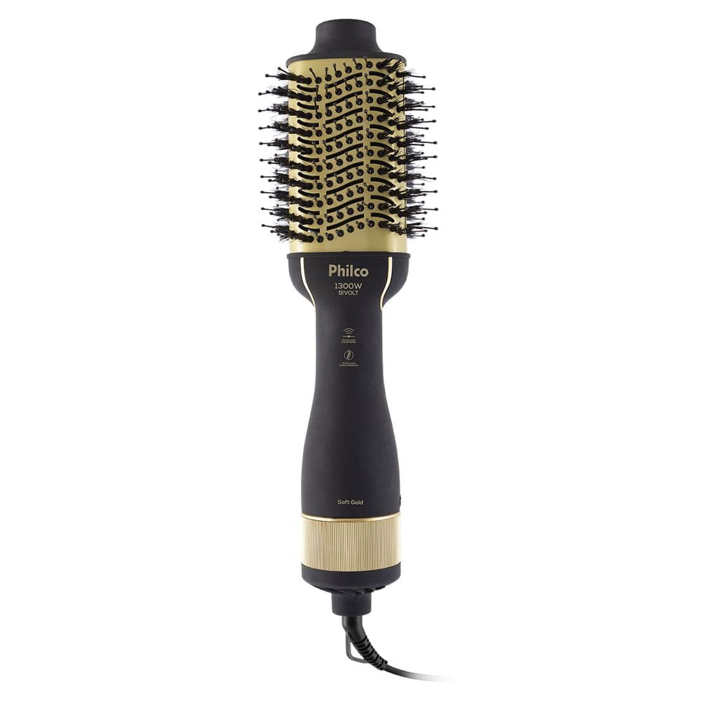 Escova Secadora Philco PES50 4 em 1 Soft Gold Infrared 1300W