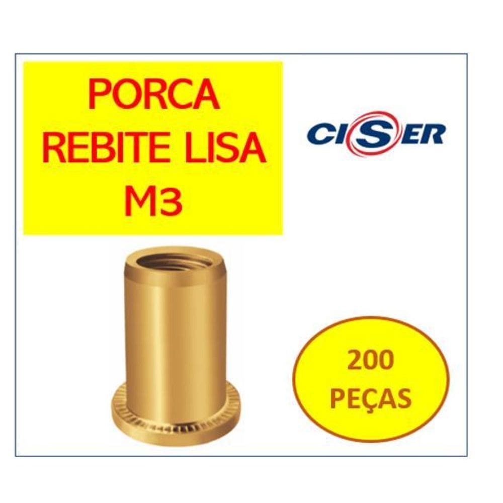 Rebite M3 Porca Popnut 200 - Easy CLINCH MA - Aço Carbono