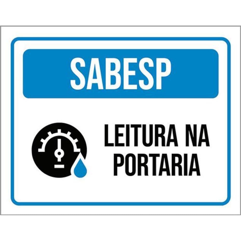 Kit 3 Placas Sabesp Leitura Na Portaria
