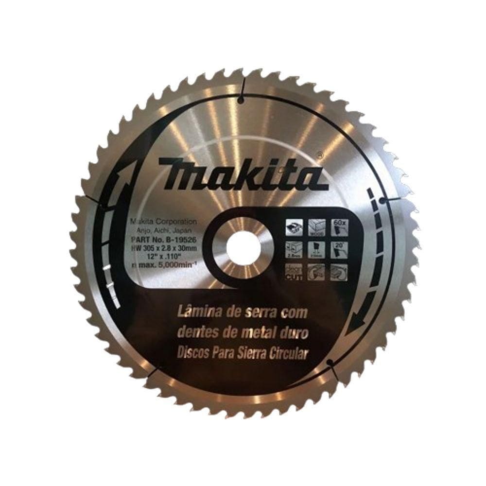 Disco De Serra Circular Para Madeira 12 305mx30mm 60 Dentes Makita B-19526