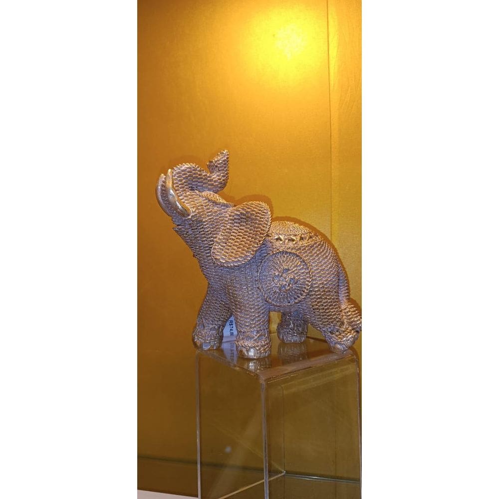 Enfeite Animal Elefante De Resina Decorativo 19Cm