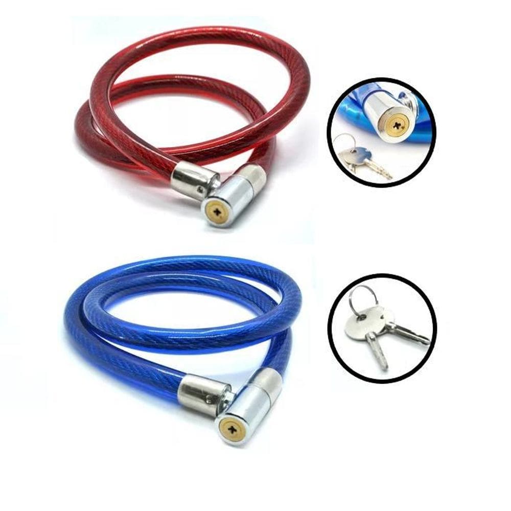 Kit 5 Cadeado Tranca Moto Portão Bicicleta Reforçad 17Mm 1M