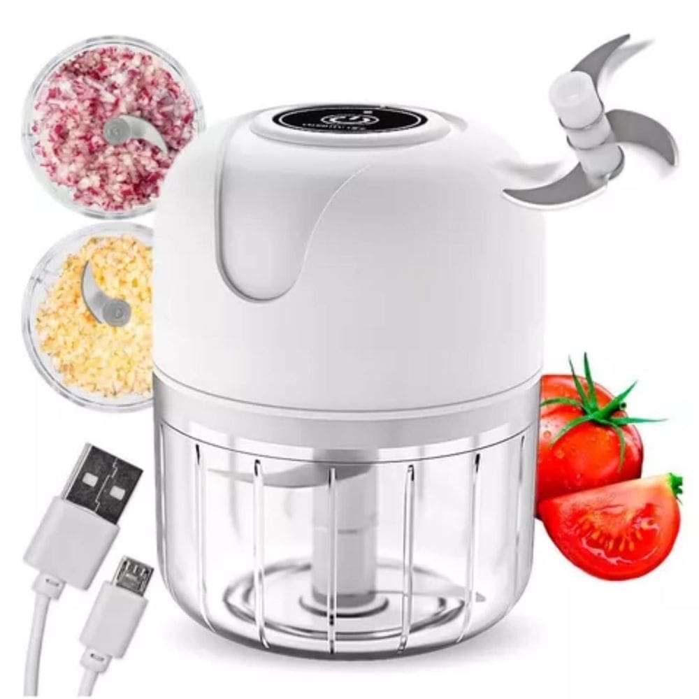 Mini Processador Elétrico Tritura Alho E Cebola