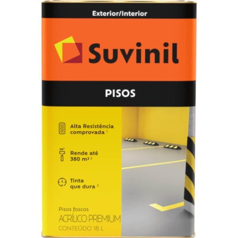 Tinta Acrílico Premium Para Cimentos E Pisos 18 Litros Preto - 53418791 - Suvinil