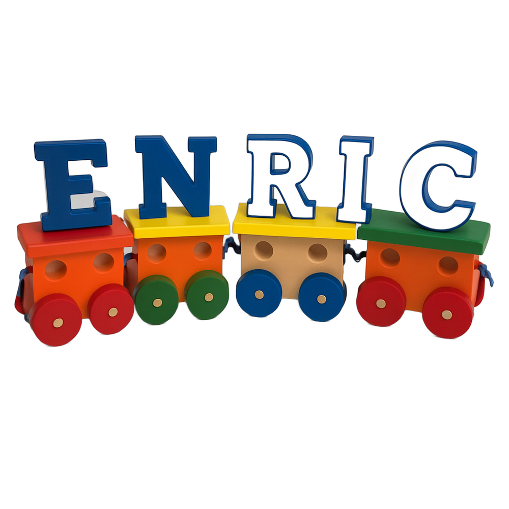 Trenzinho Multicolorido  Madeira Personalizado