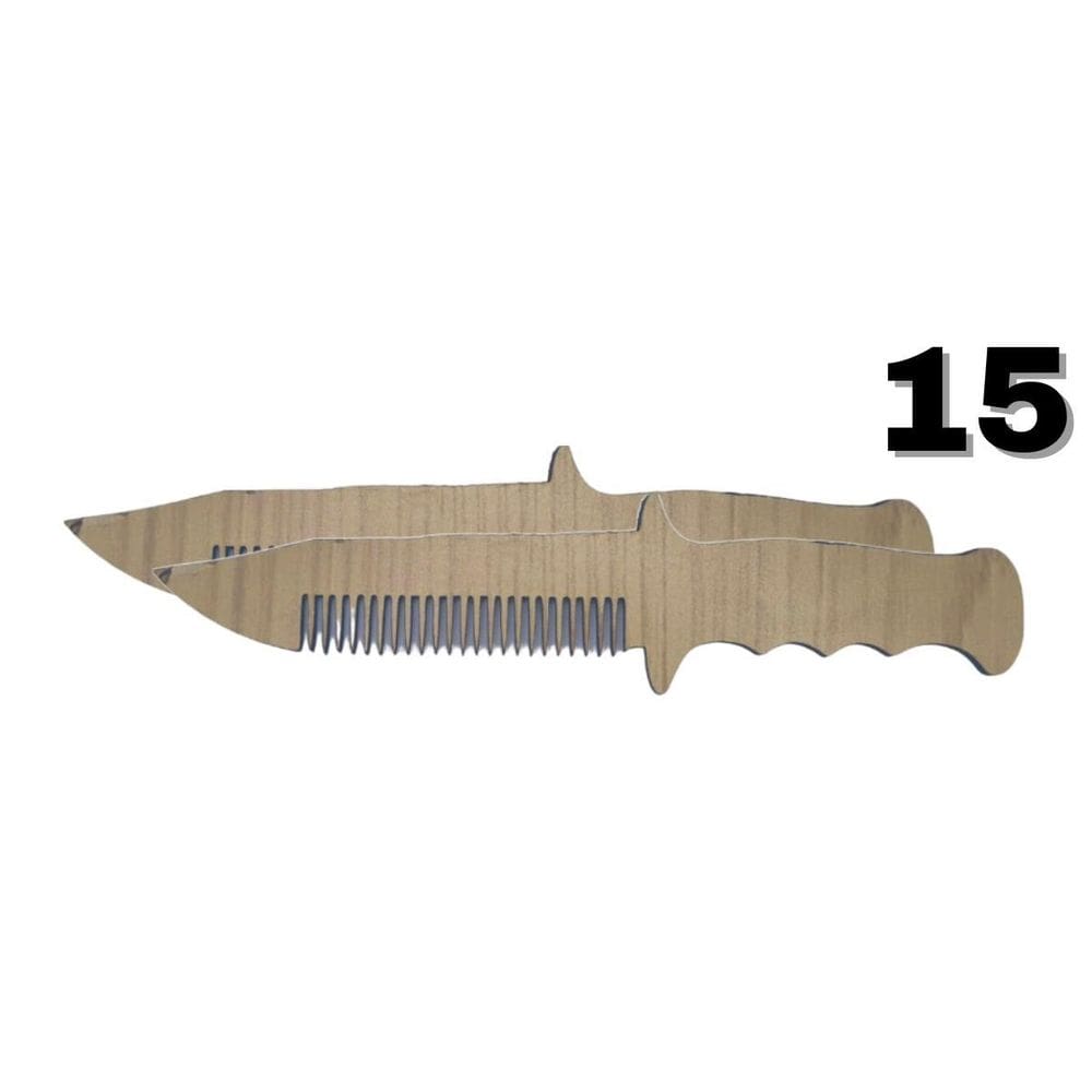 2 Pentes De Mdf Para Barba E Bigode Bege Modelo N15 Faca Mdf