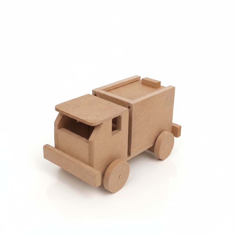 Kit 10 Carrinhos Porta Treco em MDF  tampa e rodinhas