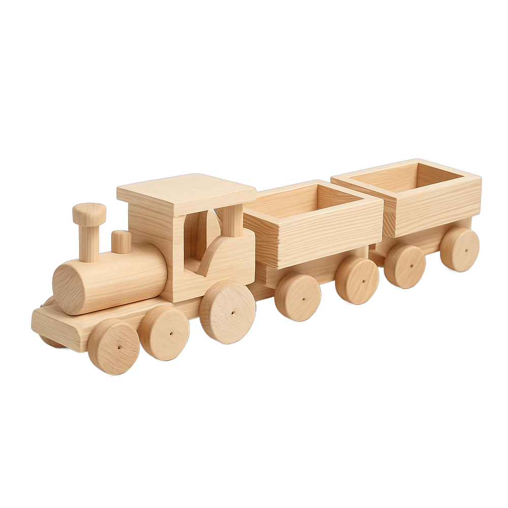 brinquedo infantil Trenzinho vagões Madeira Decoração Artesanal