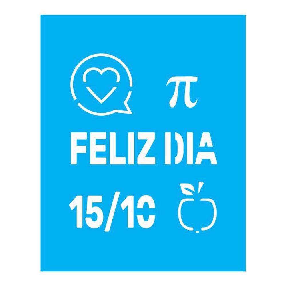 Stencil Tamako Feliz Dia Do Professor - 20X25Cm - Ref B618