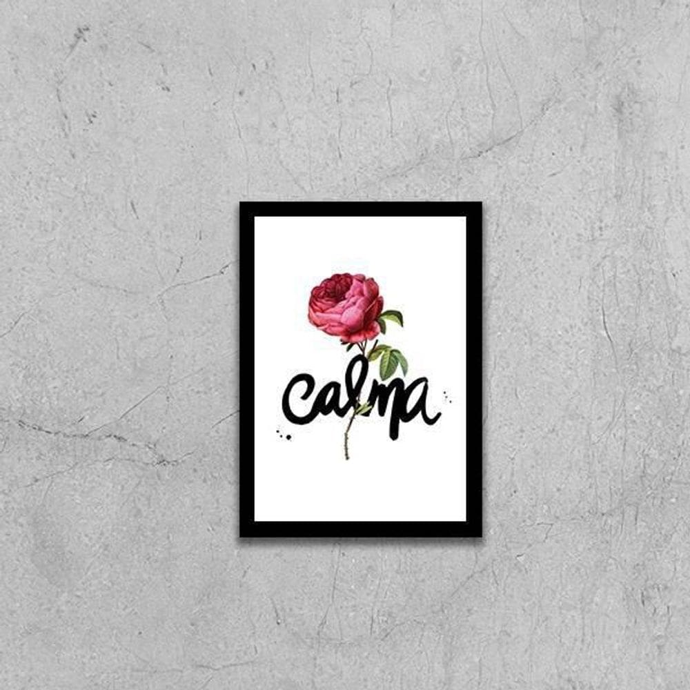 Quadro Palavra Calma 24X18Cm
