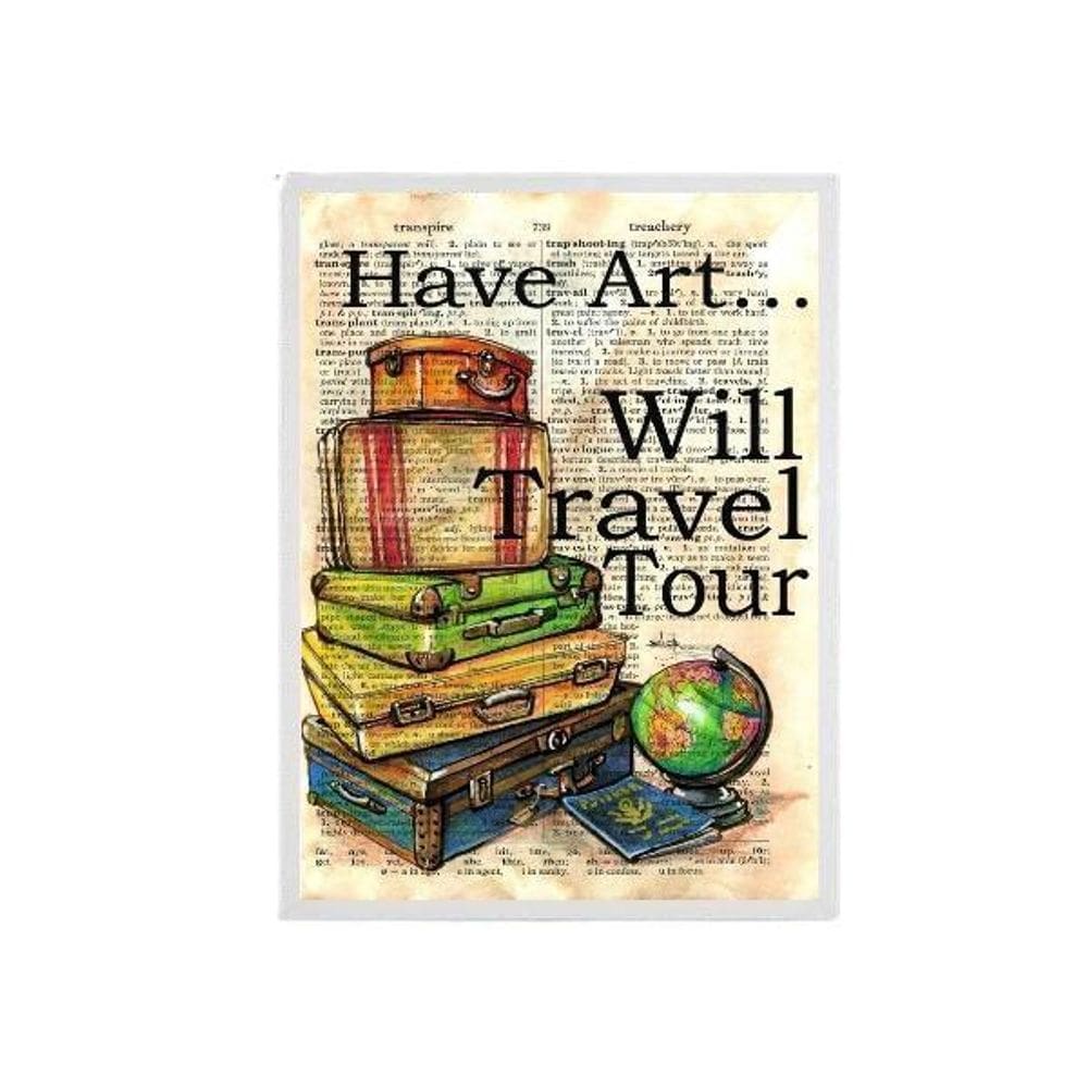 Quadro Decorativo Have Art Travel 33X24Cm - Madeira Branca