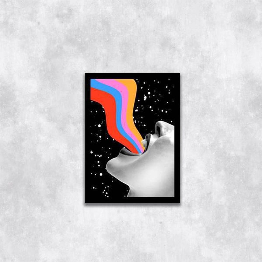 Quadro Fale Colorido 24X18Cm