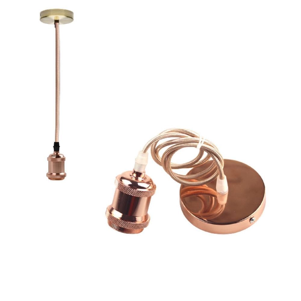 Pendente Vintage Retrô Soquete Bocal De Metal Com Fio