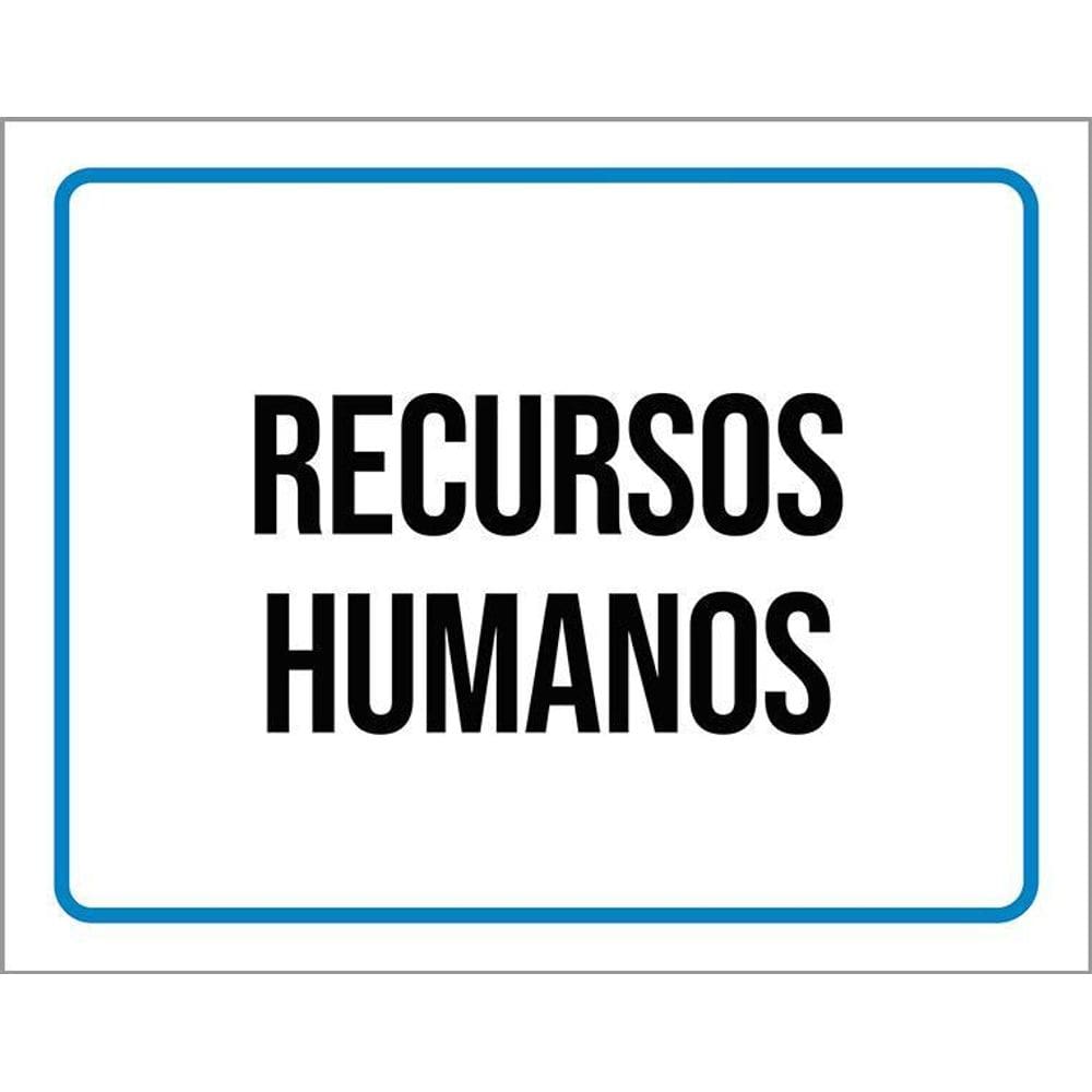 Placa Sinalização Ambiente Recursos Humanos 36X46