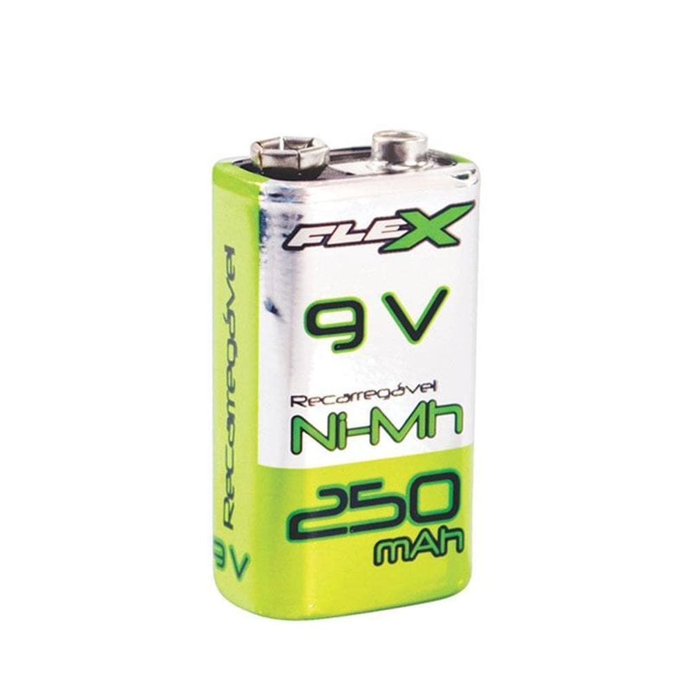 Bateria Recarregável 9V 250 Mah 9V/25B1 - Flex Fx