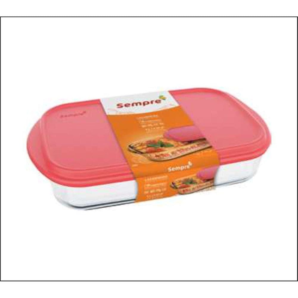 Forma Assadeiras Com Tampa De Vidro Forno Retangular 4Lts 03