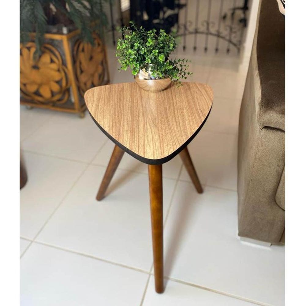 Mesa De Canto Apoio Grande Decor Tamako - Ref 12 Madeira