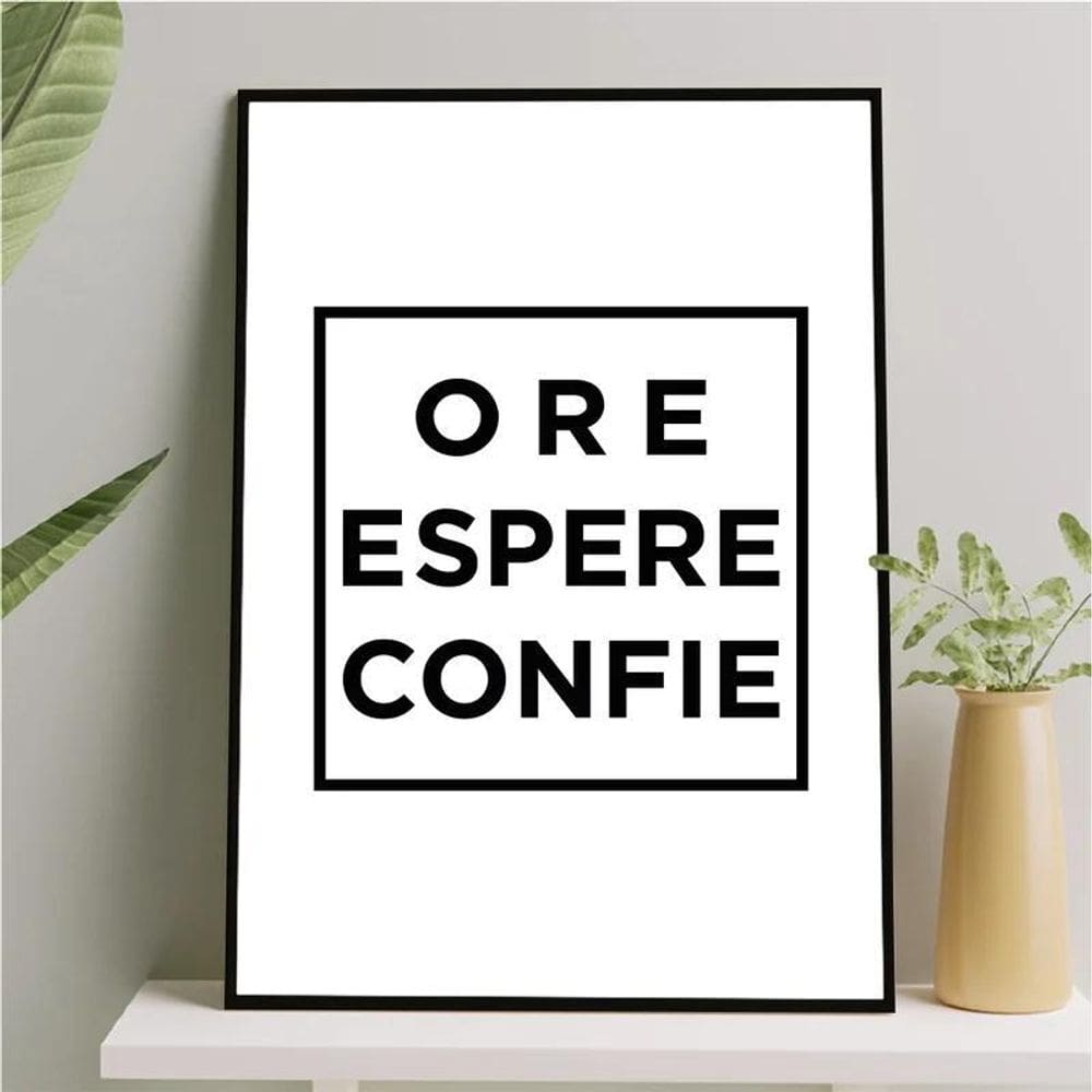 Quadro Ore Espere Confie 45X34Cm - Com Vidro