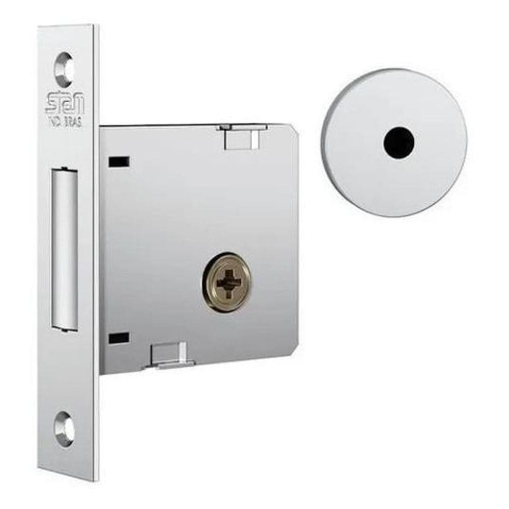 Fechadura Trava Inox 1004  Par  Rq1 Stam