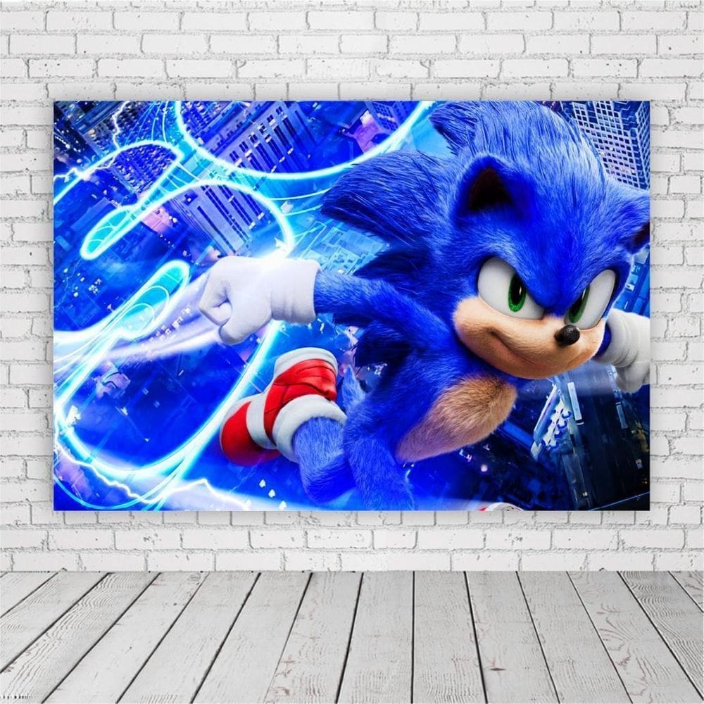 Painel Retangular Sonic 1,5X1,0M Lona Fosca