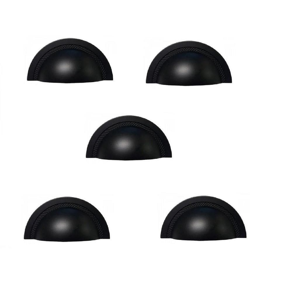 Kit 5 Puxador Shell Zen 64Mm Preto Zp4318.24