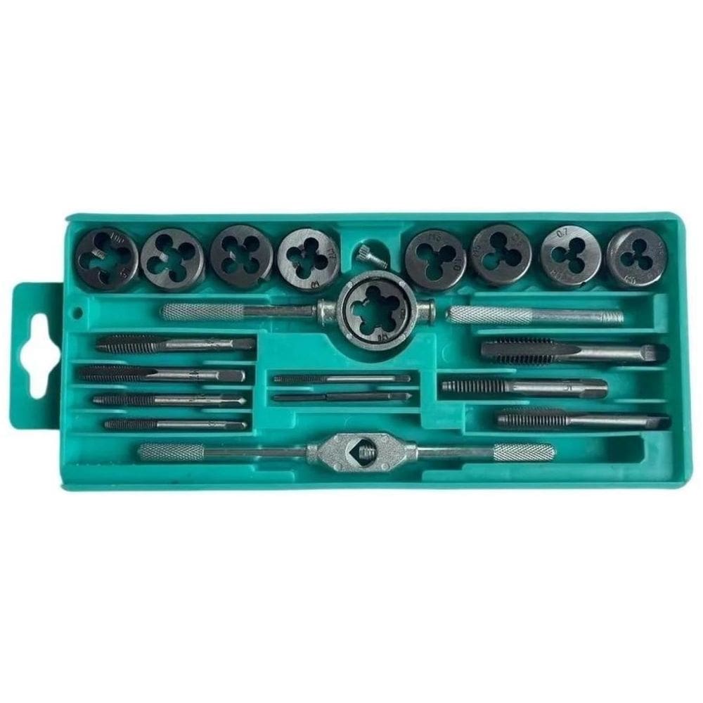 Jogo De Macho E Tarracha Com 20 Peças Estojo