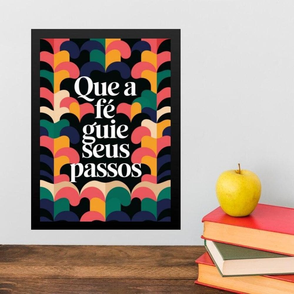 Quadro Que A Fé Guie Teus Passos 45X34Cm - Com Vidro